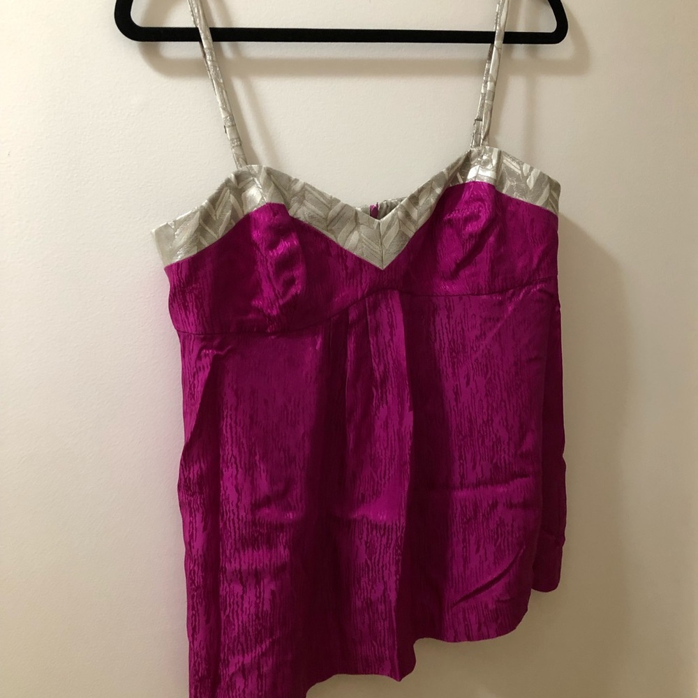 Trina Turk pink and silver tank top